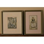 Arthur Rackham- Two framed and glazed early 20th century colour illustration plates from The Allies'