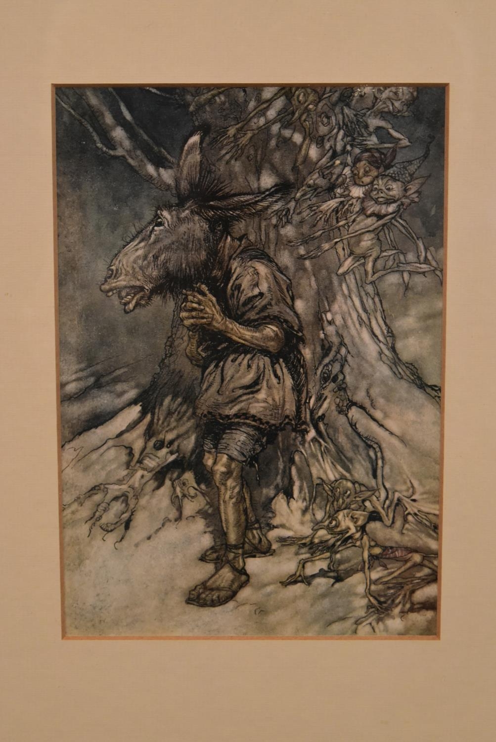 A pair of original Arthur Rackham lithographs, A Midsummer Night's Dream, framed and glazed. H.33 - Image 2 of 6