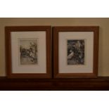 A pair of original Arthur Rackham lithographs, Lewis Carroll, framed and glazed. H.31 W.27cm (2)