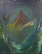 Tara Baden- A framed oil on board titled 'My Stars', signed, label verso and certificate of