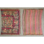 Two Eastern woven throws. L.172 W.122cm