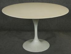 A Tulip table in the manner of Eero Saarinen. H.76 D.120cm (chip to top as photographed).