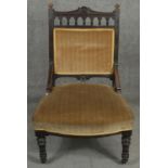 A 19th century mahogany framed nursing chair. H.94cm