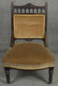 A 19th century mahogany framed nursing chair. H.94cm