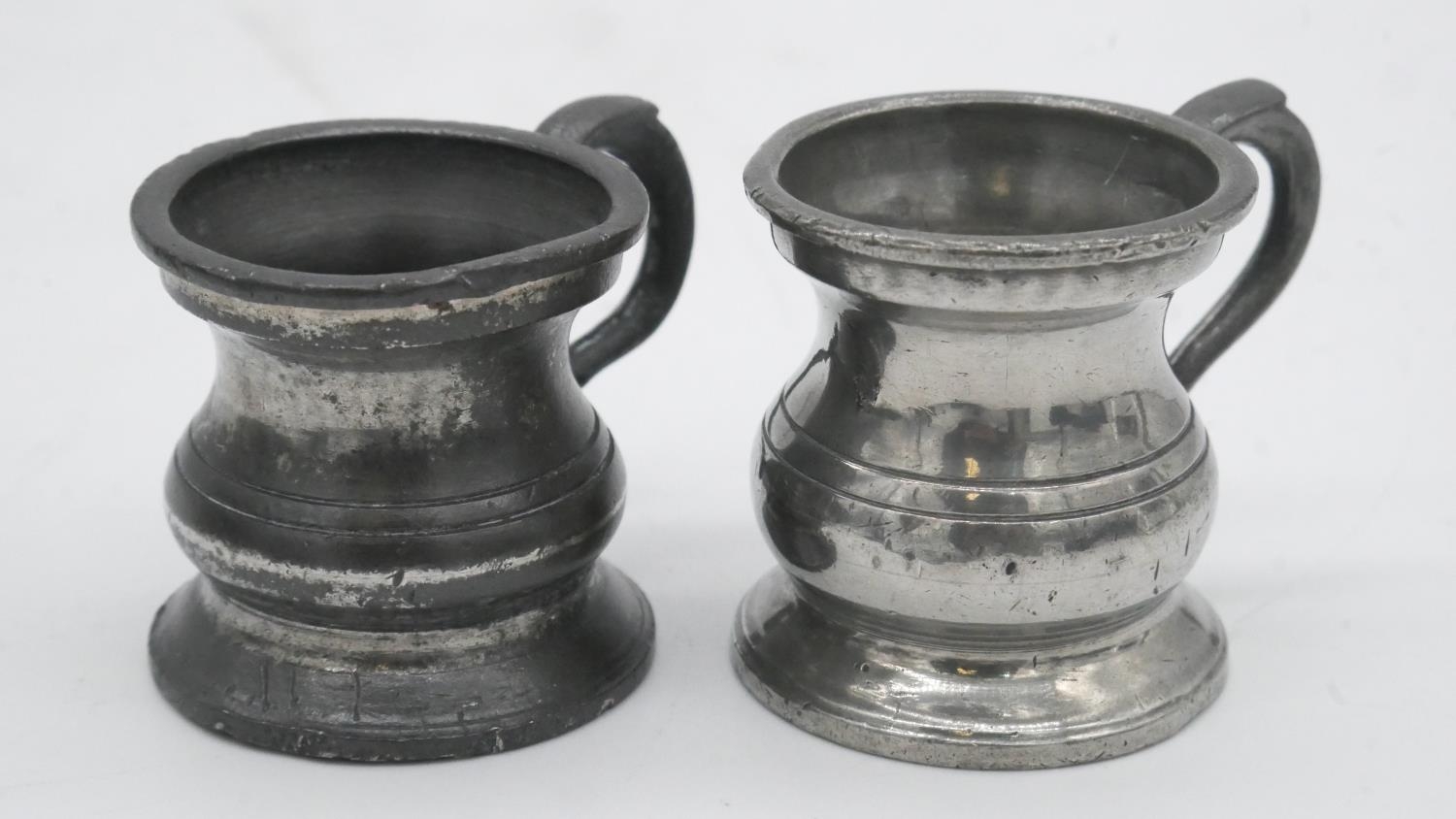 A collection of 19th century pewter and two books on the history of pewter. The measures are a - Image 8 of 10