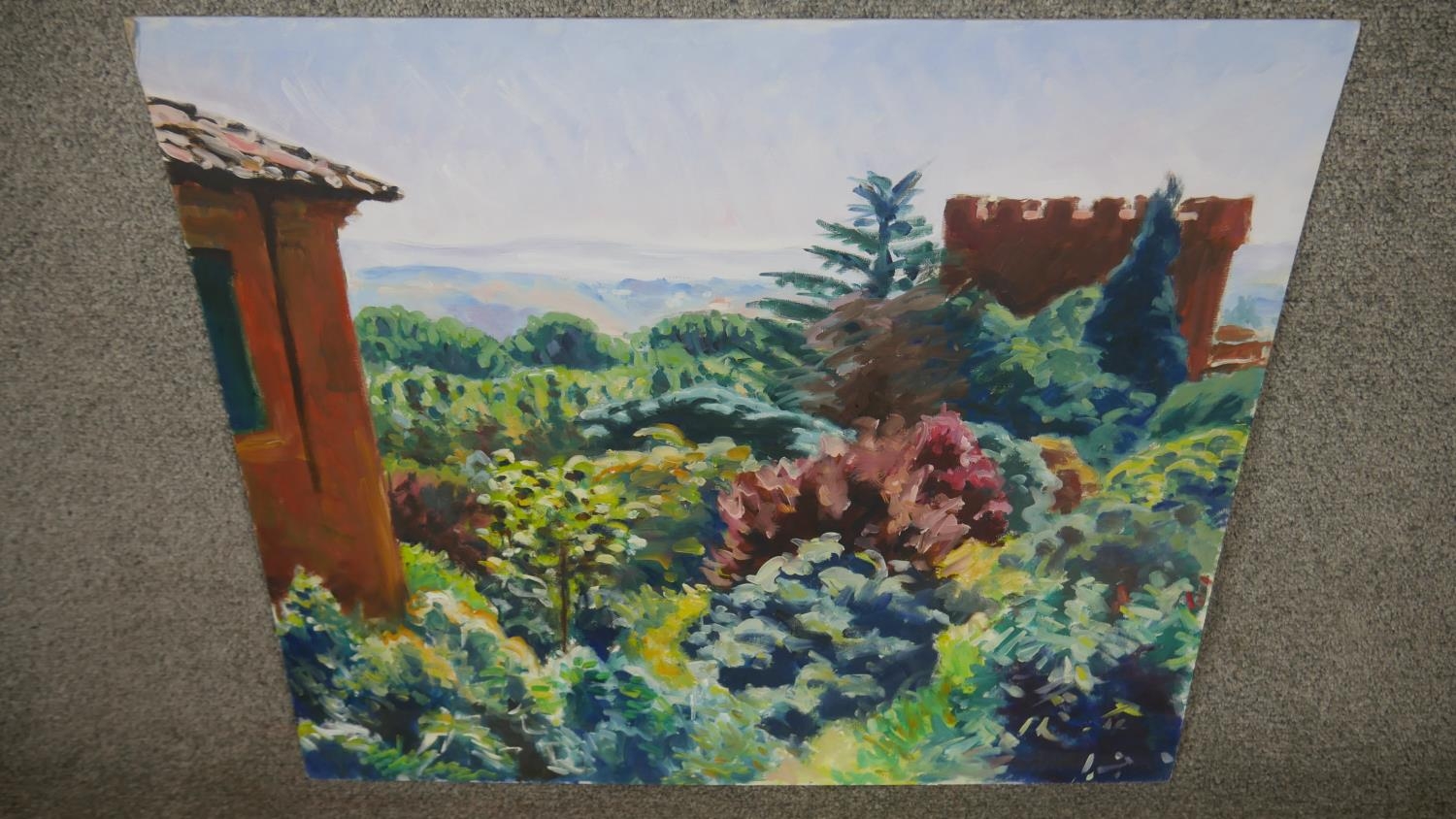Michael Wilson- Three unframed oils on board of landscapes. Signed verso by artist. H.56 W.71cm - Image 2 of 7