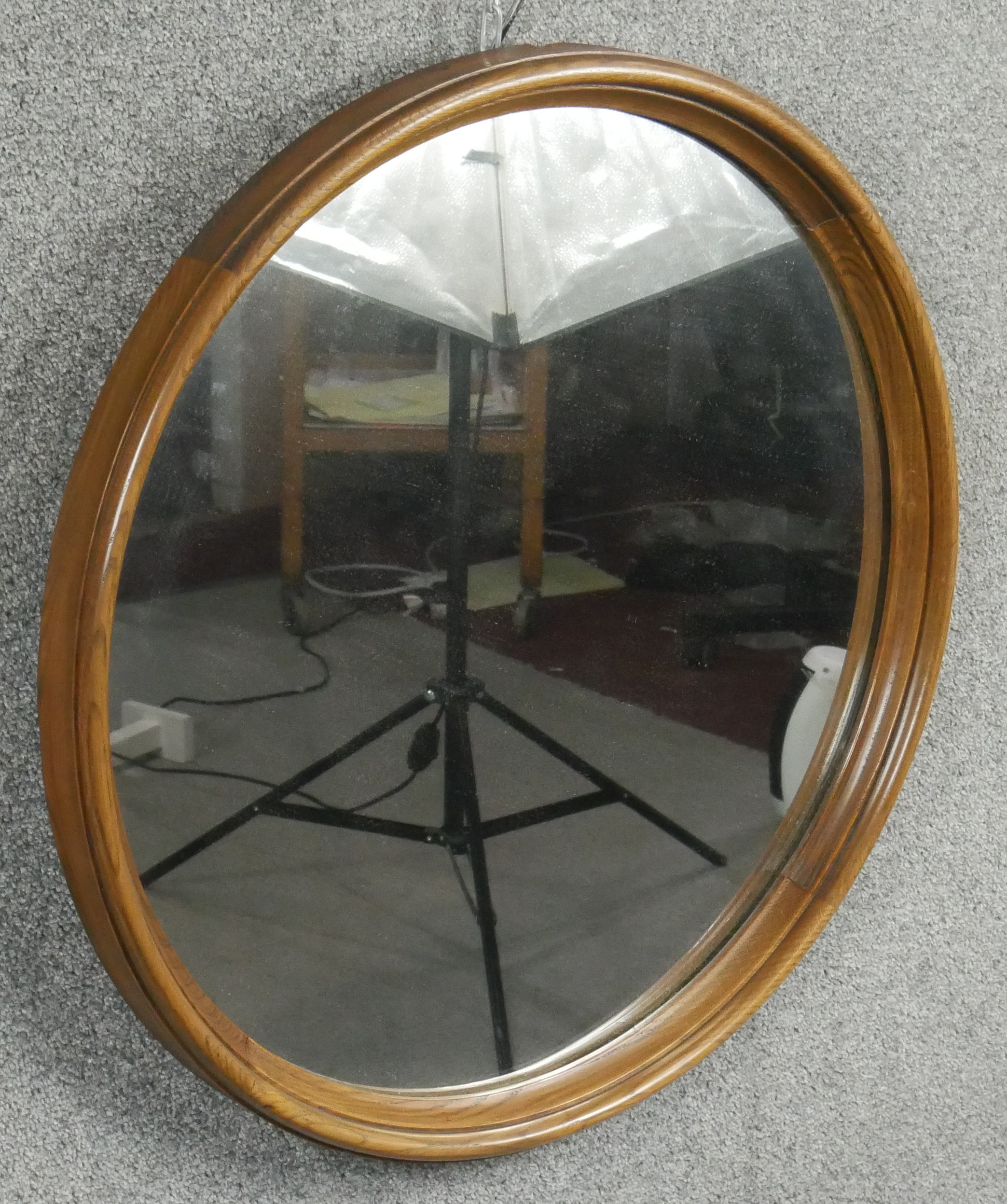 Two 19th century wall mirrors and a larger modern circular mirror. H.55cm - Image 4 of 9