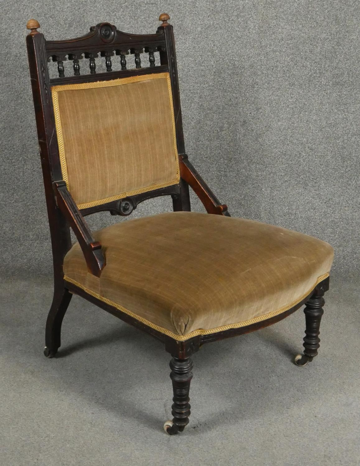A 19th century mahogany framed nursing chair. H.94cm - Image 2 of 4