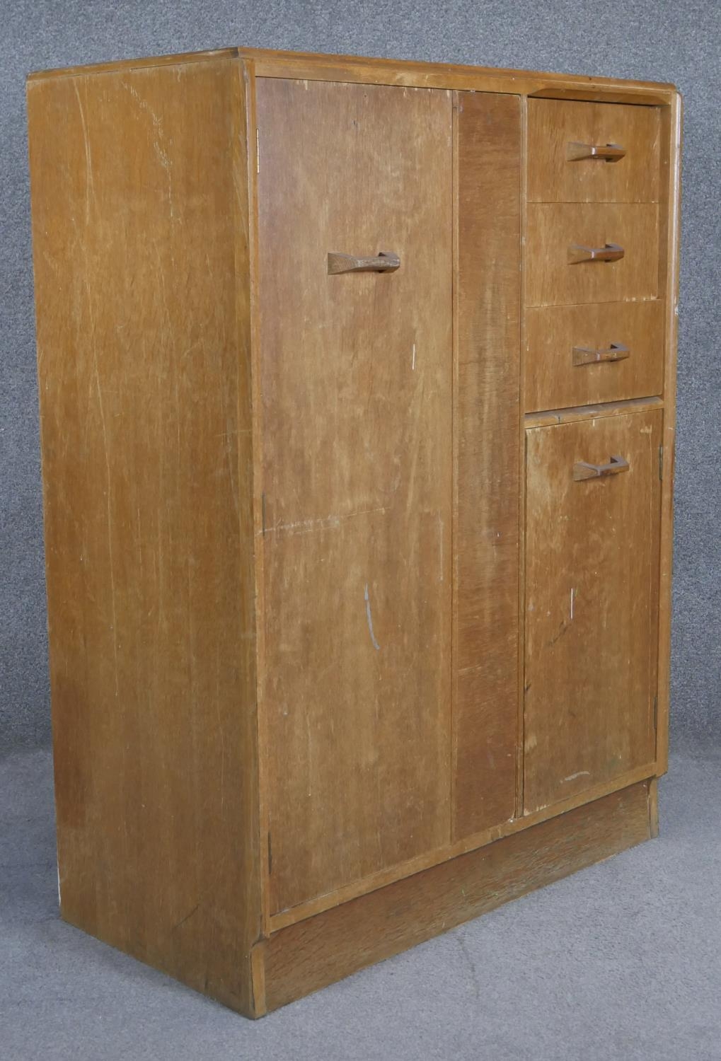 A mid century teak G-Plan compactum wardrobe with maker's stamp. H.122 W.88 D.46cm - Image 2 of 6