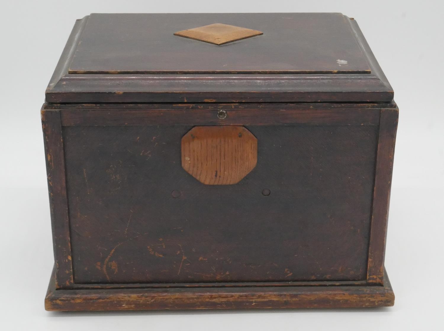 A 19th century Tunbridge inlaid writing slope, a similar walnut and brass bound box along with a - Image 5 of 8