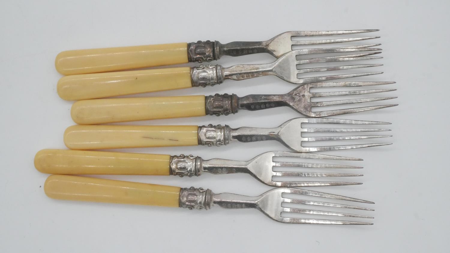 Two sets of twelve person silver plated cutlery. One set of fish knives and forks wuth engraved - Image 9 of 10