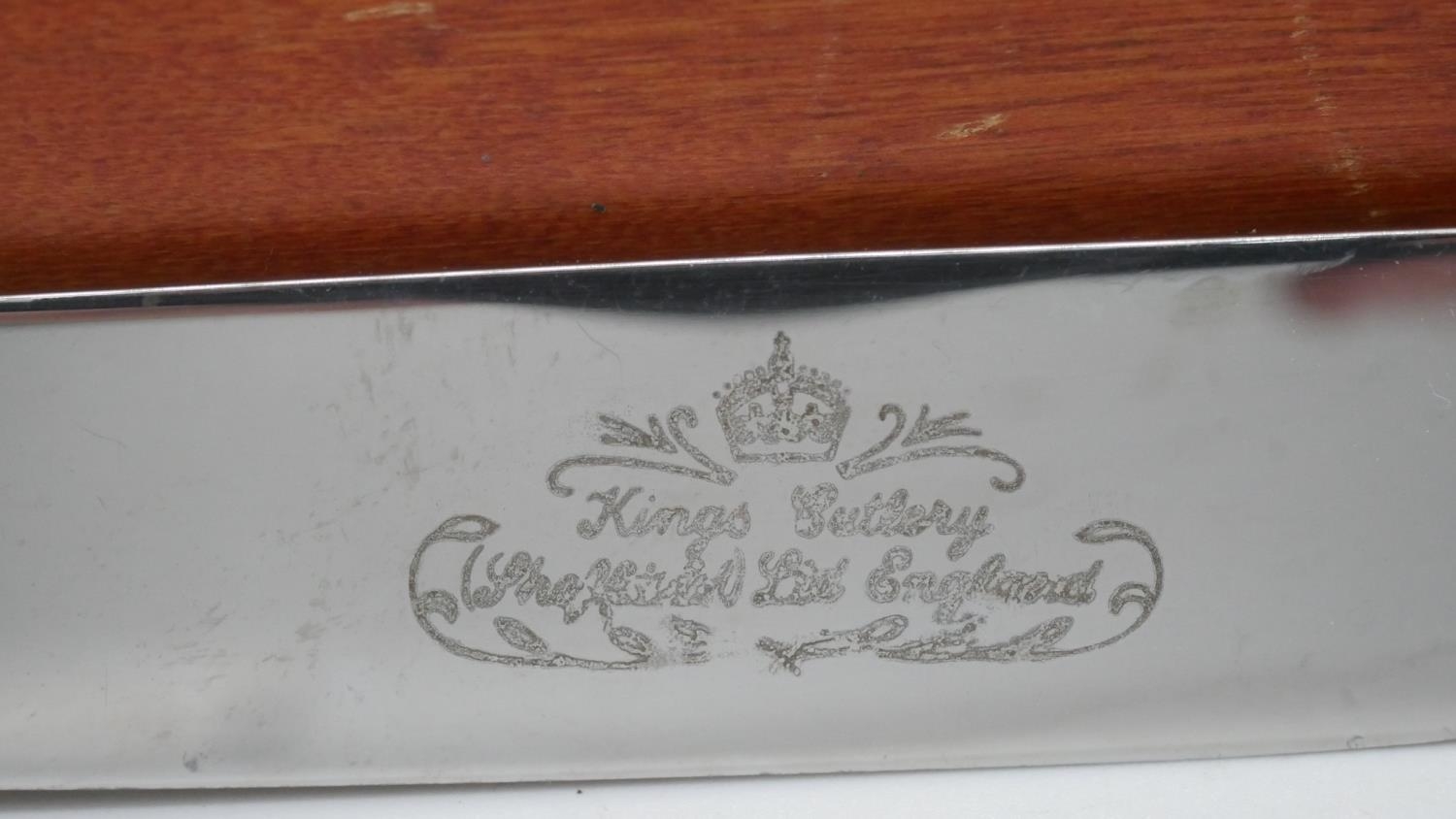 A wooden cased collection of silver plate cutlery, various makers. Makers mark William Briggs and - Image 4 of 6