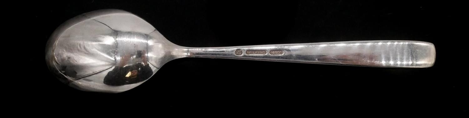Six German silver dessert spoons along with a set of six matching tea spoons. Hallmarked: 800, - Image 7 of 8