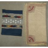Two Indian woven throws. L.150 W.150cm