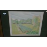 Jane Tippett (1949- ) A framed and glazed signed coloured lithograph, titled 'Lambeth Palace II',
