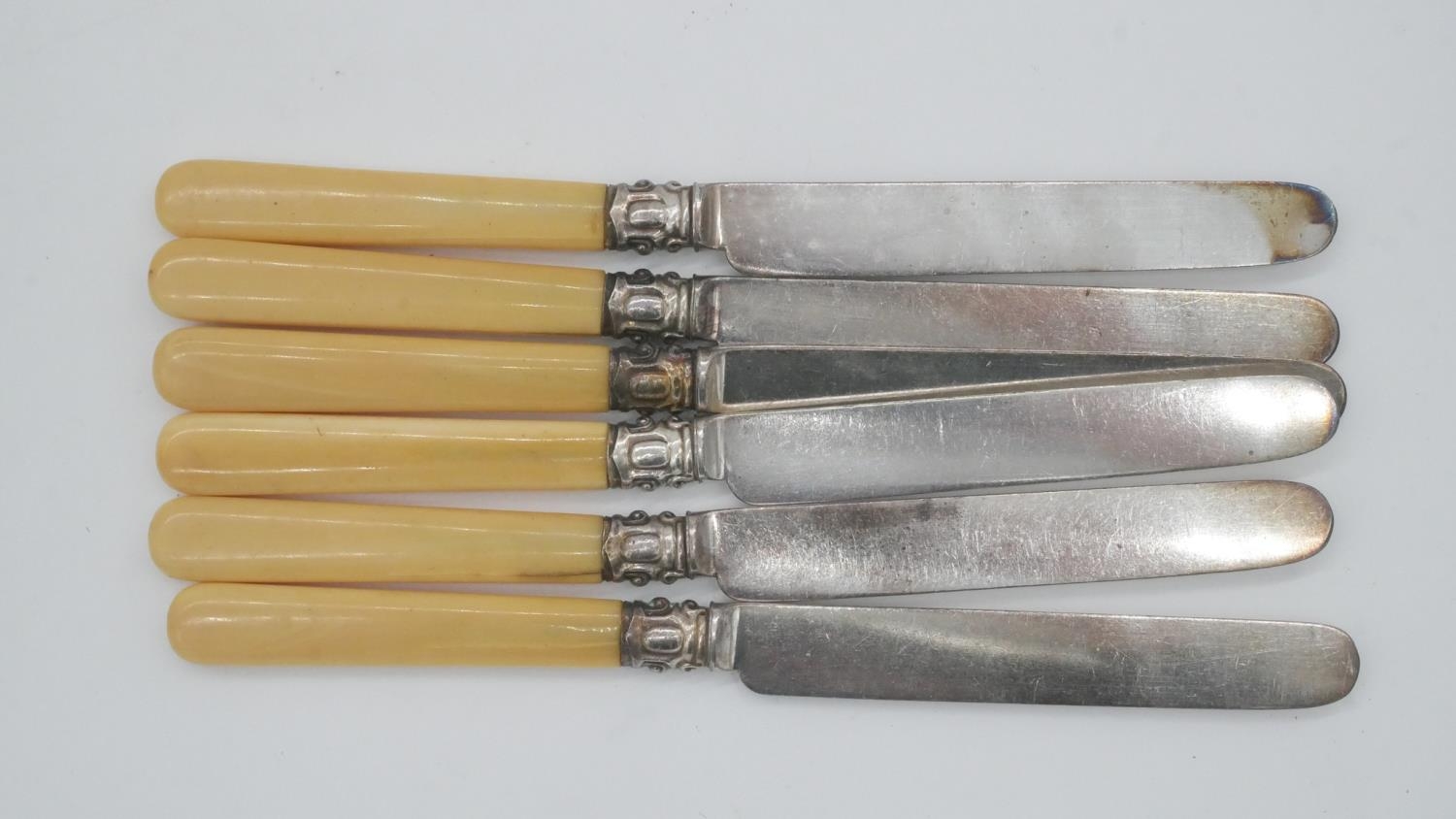 Two sets of twelve person silver plated cutlery. One set of fish knives and forks wuth engraved - Image 3 of 10