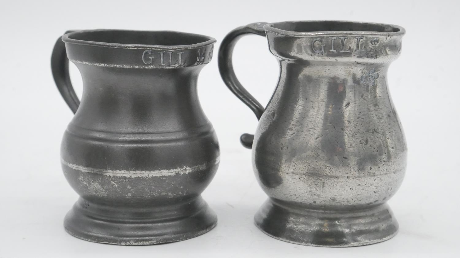 A collection of 19th century pewter and two books on the history of pewter. The measures are a - Image 7 of 10