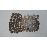 A large collection of British and world coins and medals. Including some silver and European coins.