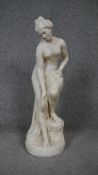 After Venus of the Bath by Canova- A plaster statue of Venus. H.60cm