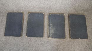 Four Meji Period Japanese woodblock books. Inlcuding two pattern books each with fold out pages.