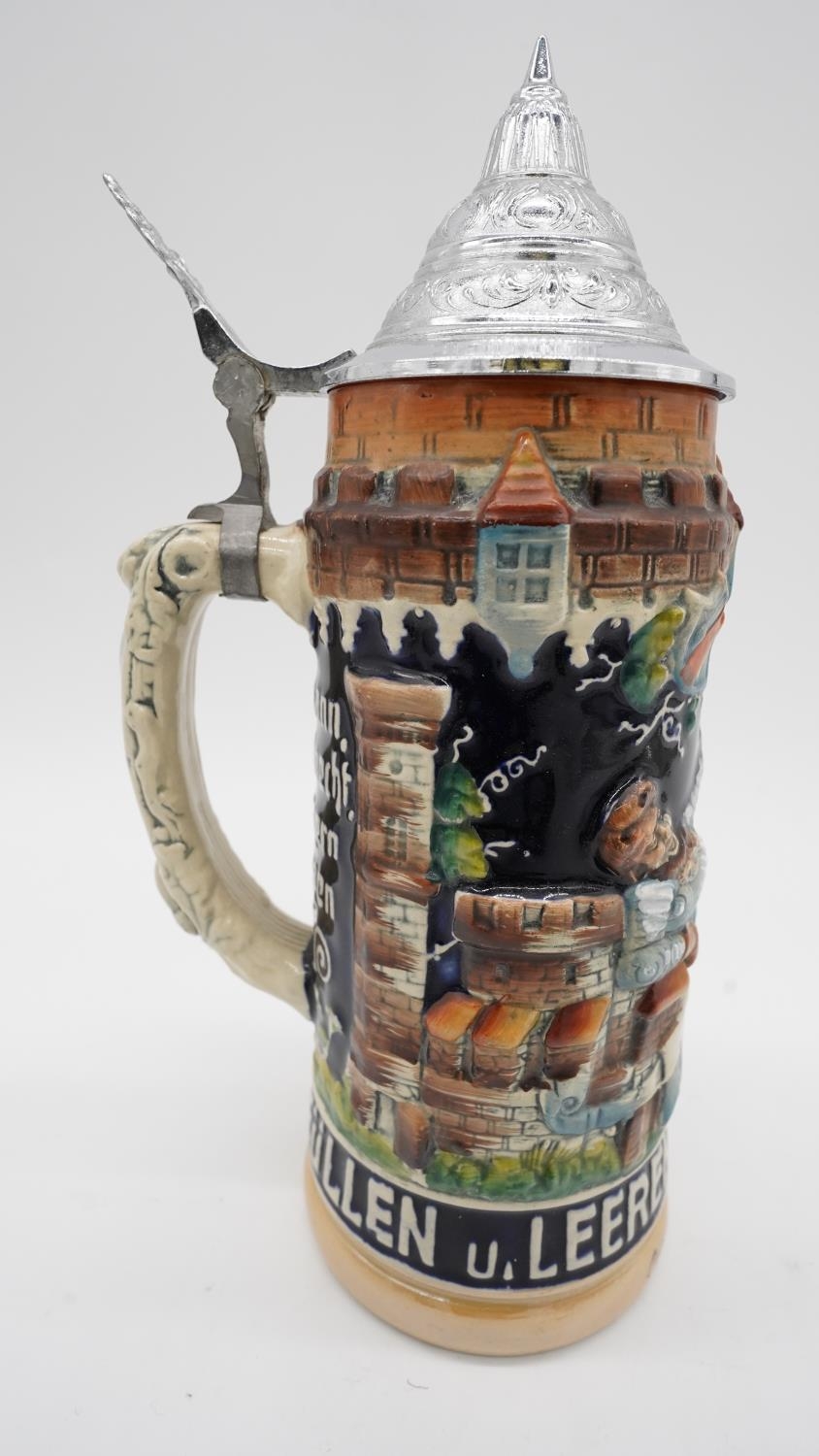 A collection German salt glaze steins in various sizes along with a Crown Ducal Harmony Guinness - Image 21 of 31
