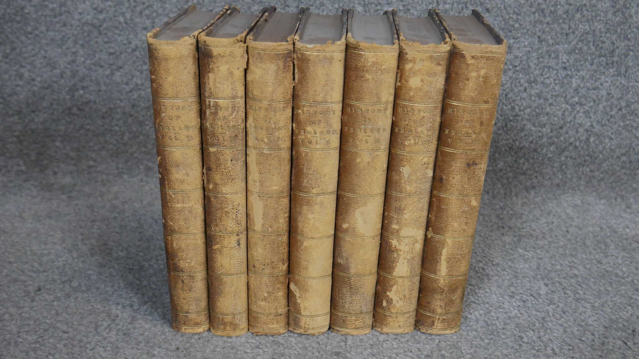 Hume, David The History of England. London, 1807, new edition, 7vo, 2-8. Retailers label in the