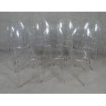 Philippe Starck for Kartell. a set of seven Victoria Ghost chairs with impressed marks to the back.