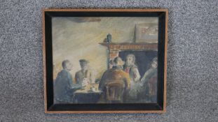 A framed and glazed watercolour by Edwin Plomer. Label verso. H.23 W.26
