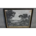 François Vivares ( 1709 -1780 ) A framed and glazed 18th century engraving of a tableau in the