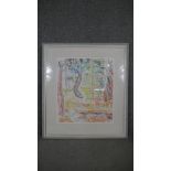 Elizabeth Cramp, a framed and glazed watercolour, Spanish Window, signed with Royal Academy label to