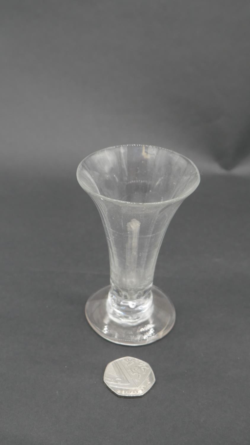 A hand blown Georgian drinking glass. - Image 2 of 3