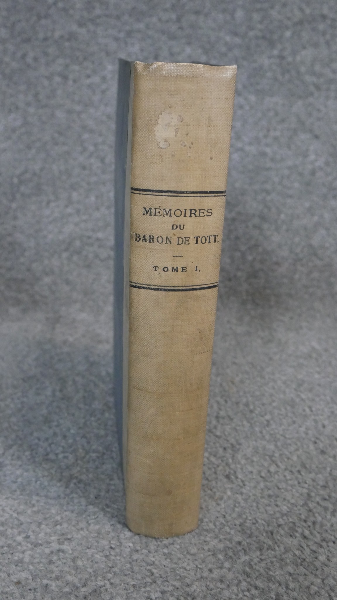 Tott (Francois, Baron de) Memoires sur les Turcs et les Tatares, tome premier, with fold out black