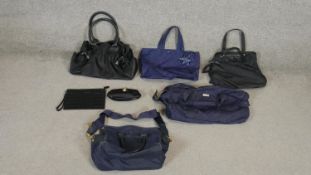 A collection of seven designer bags. Including Moschino, Mackintosh, Anya Hindmarsh hand bag and
