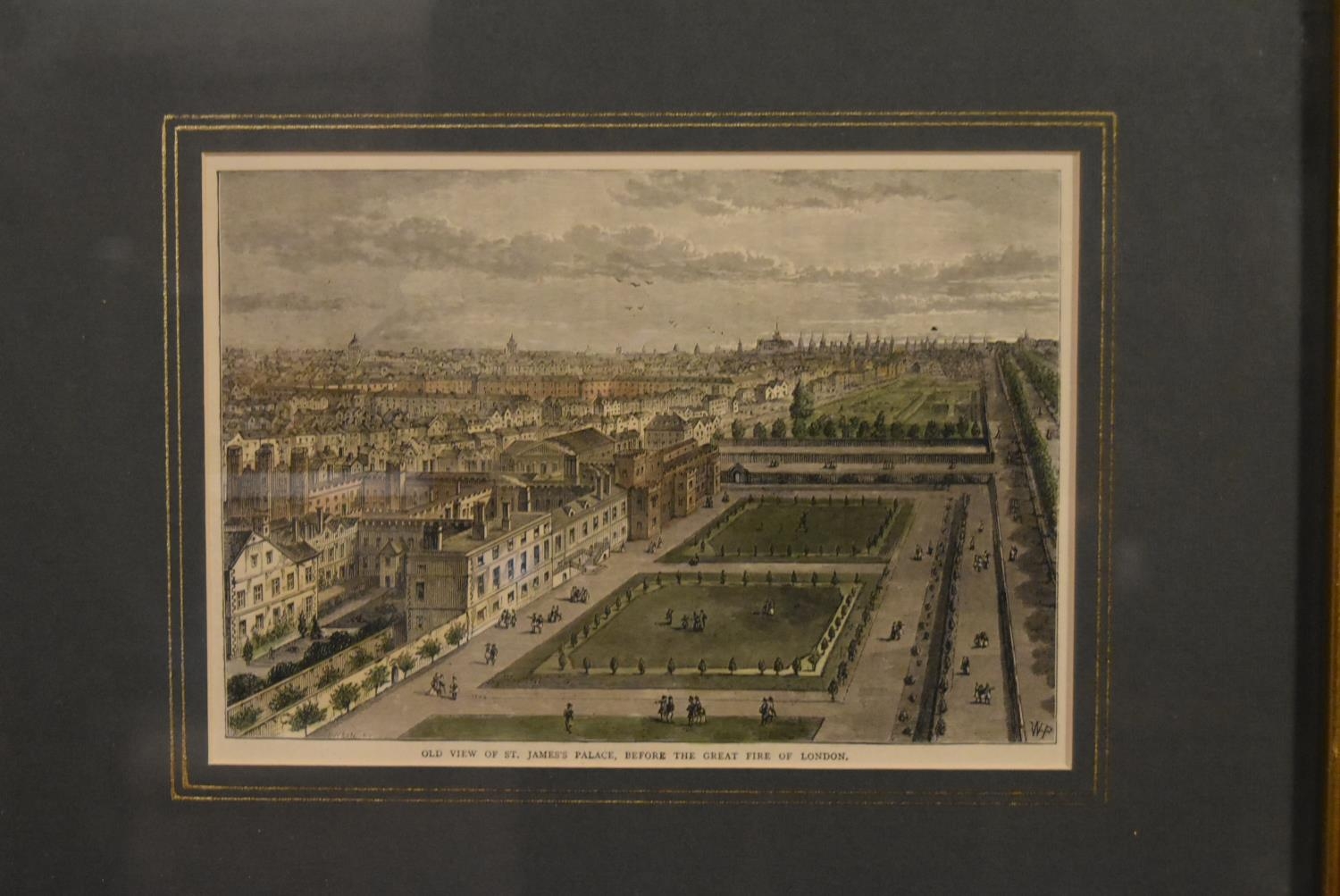 Two framed and glazed prints, Somerset House and St, James's Palace. H.32 W.37cm (2) - Image 4 of 7