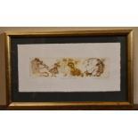 A framed and glazed etching, Shakespeares 'Pyromus and Thisby', signed and numbered by 'Michael