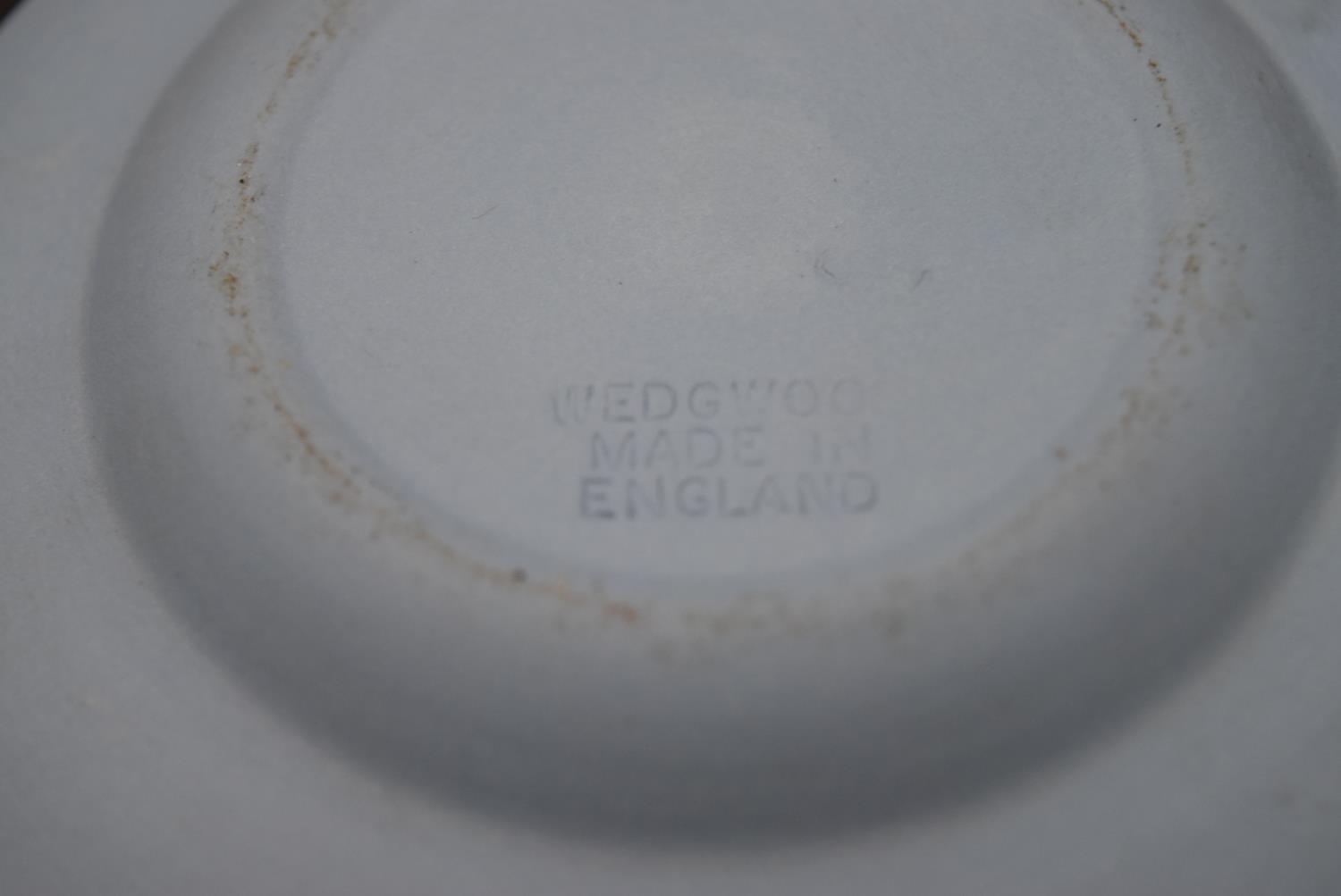 A set of three Wedgewood Jasperware plates, with a classical design and makers mark stamped to base. - Image 7 of 8