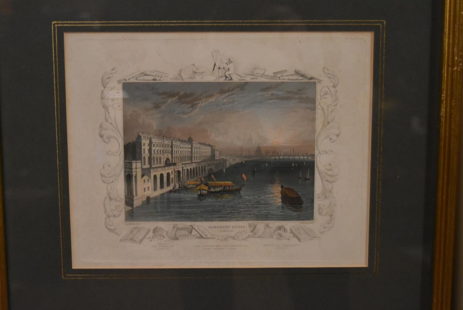 Two framed and glazed prints, Somerset House and St, James's Palace. H.32 W.37cm (2) - Image 2 of 7