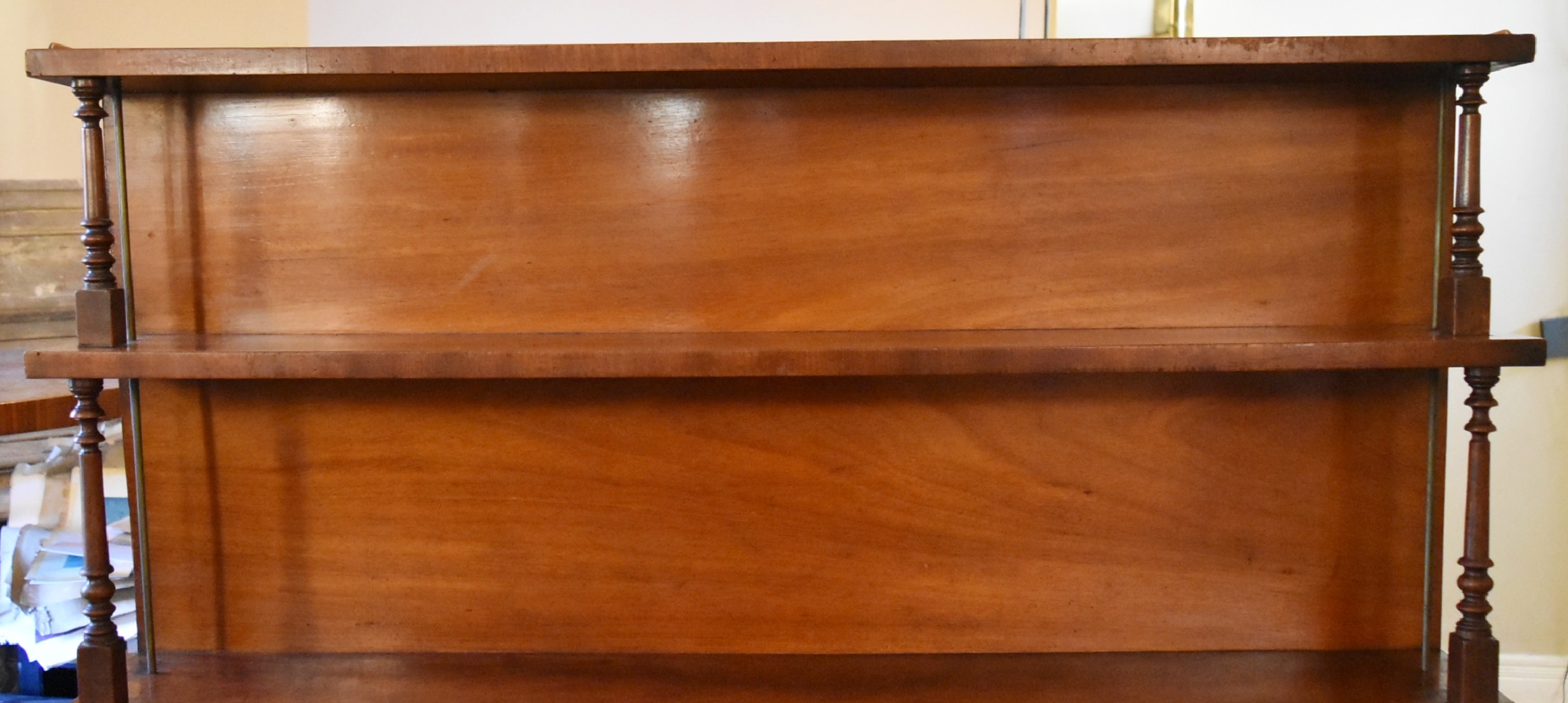 A 19th century mahogany chiffonier with raised and shelved upstand above deep frieze drawer and - Image 3 of 11