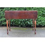 A 19th century mahogany Pembroke table. H.78 W.62 D.108cm (W.ext.108cm)