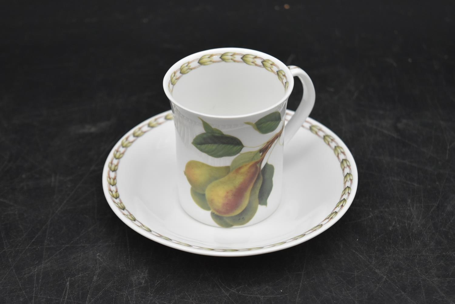 An 'RHS Hooker's Fruit' coffee set. Including six coffee cups and saucers, two serving plates, a - Image 3 of 10