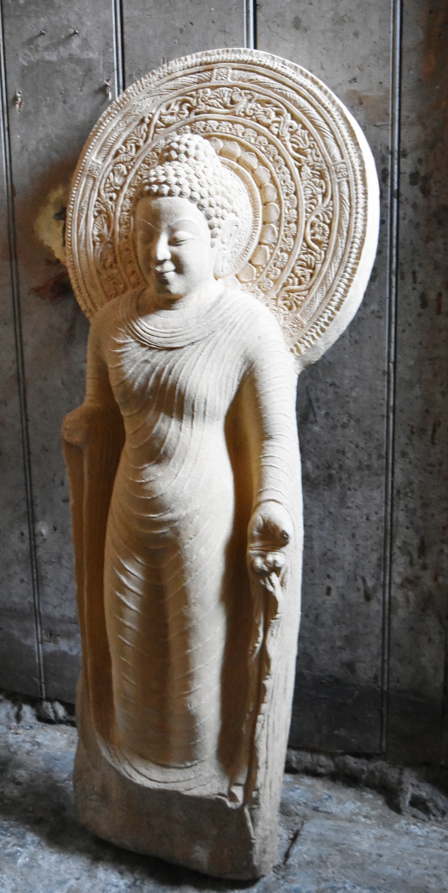 A 20th century composite garden statue of Rashrapati Bhavan Buddha, Mathura. H.55cm - Image 2 of 5