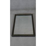 A 19th century ebonised and gilt framed wall mirror. h77 w57