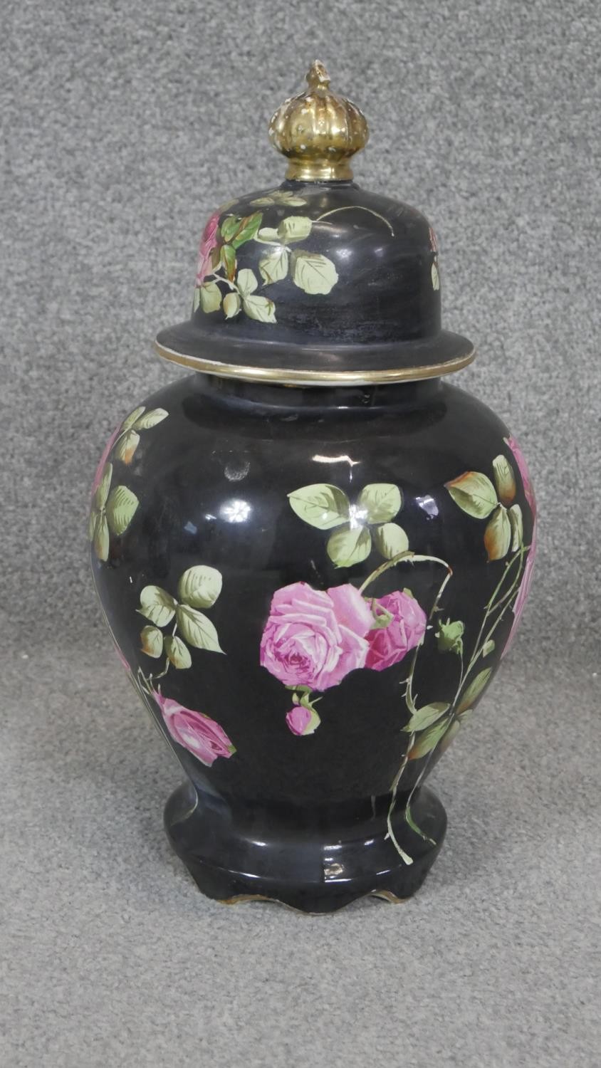 A collection of studio pottery. Including an A G Harley Jones hand painted ceramic lidded jar, - Image 2 of 8