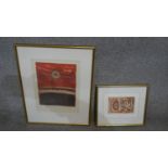 John Winch (1944 - 2007) Two framed and glazed abstract ethcings with aquatint. Signed and titled.