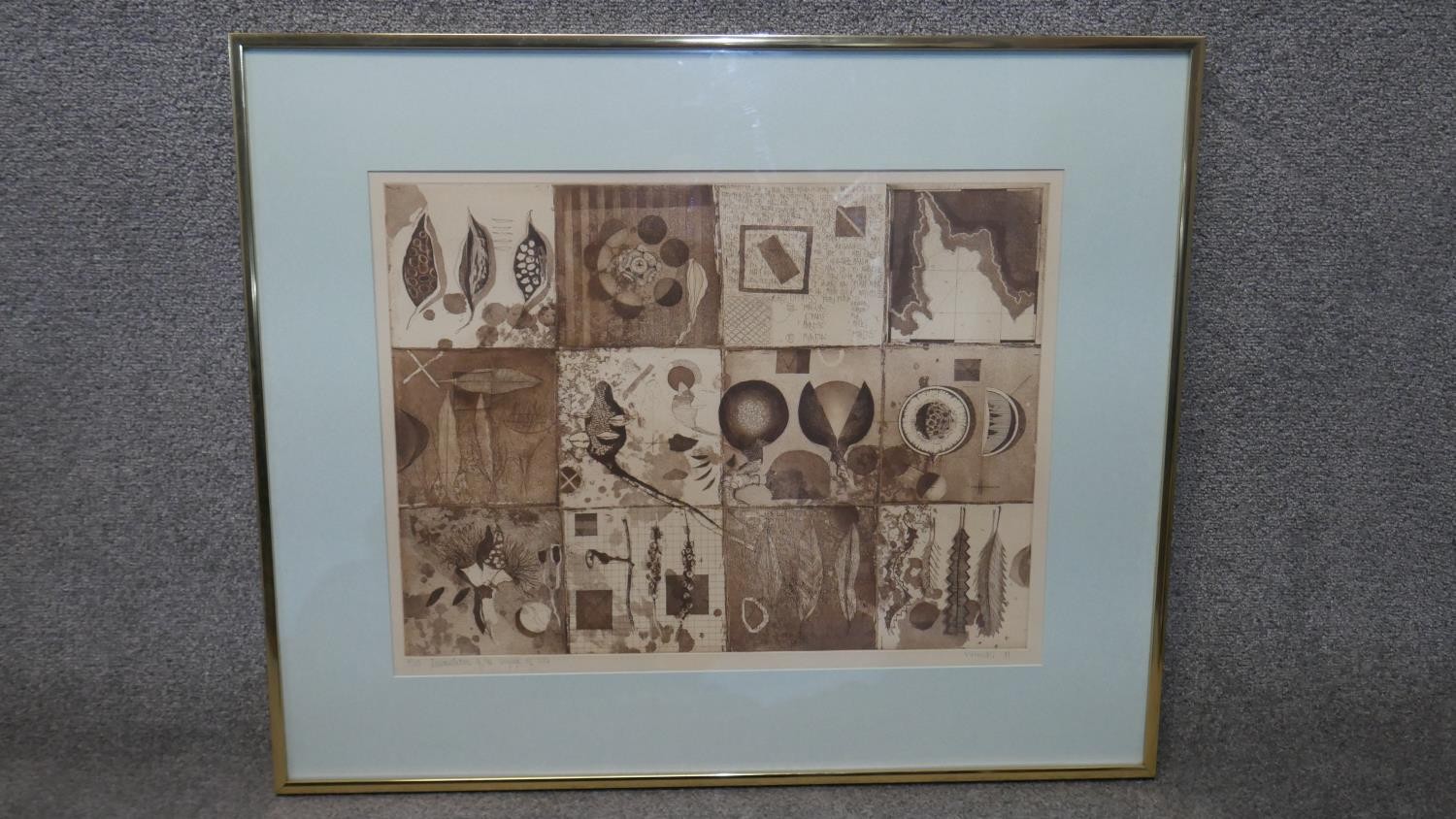 John Winch (1944 - 2007) A framed and glazed abstract etching and aquatint. Signed by artist and - Image 2 of 5