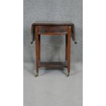 A Georgian style mahogany drop flap Pembroke table of small size. W42 D47 H55