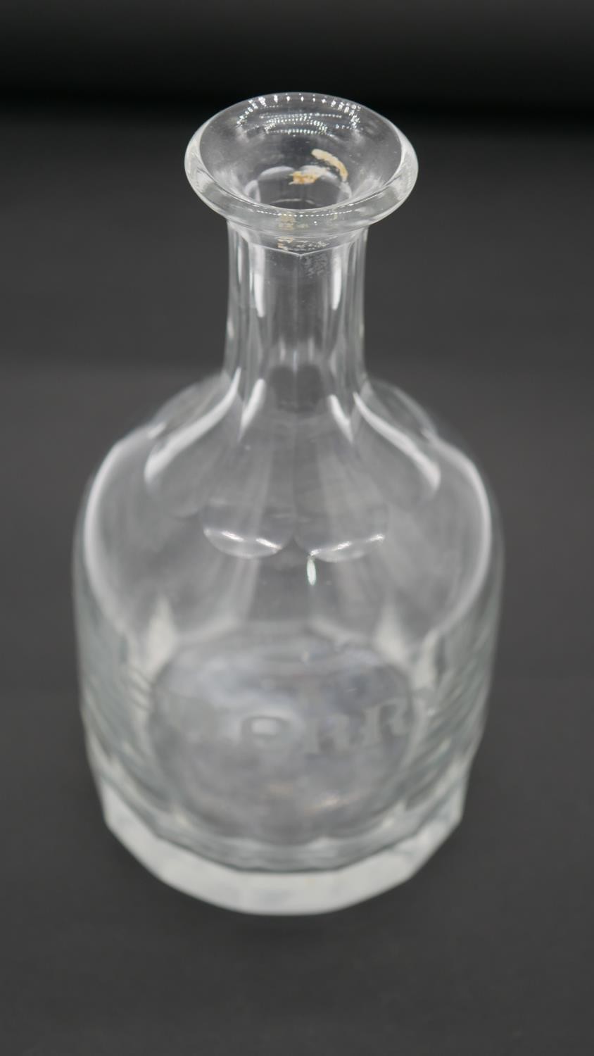 A collection of antique glassware. Including a Victorian cut glass decanter with engraved name, five - Image 4 of 4