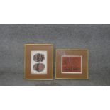 Dana Roman (20th Century) Two framed and glazed abstract coloured lithographs. Edition 59/100 and