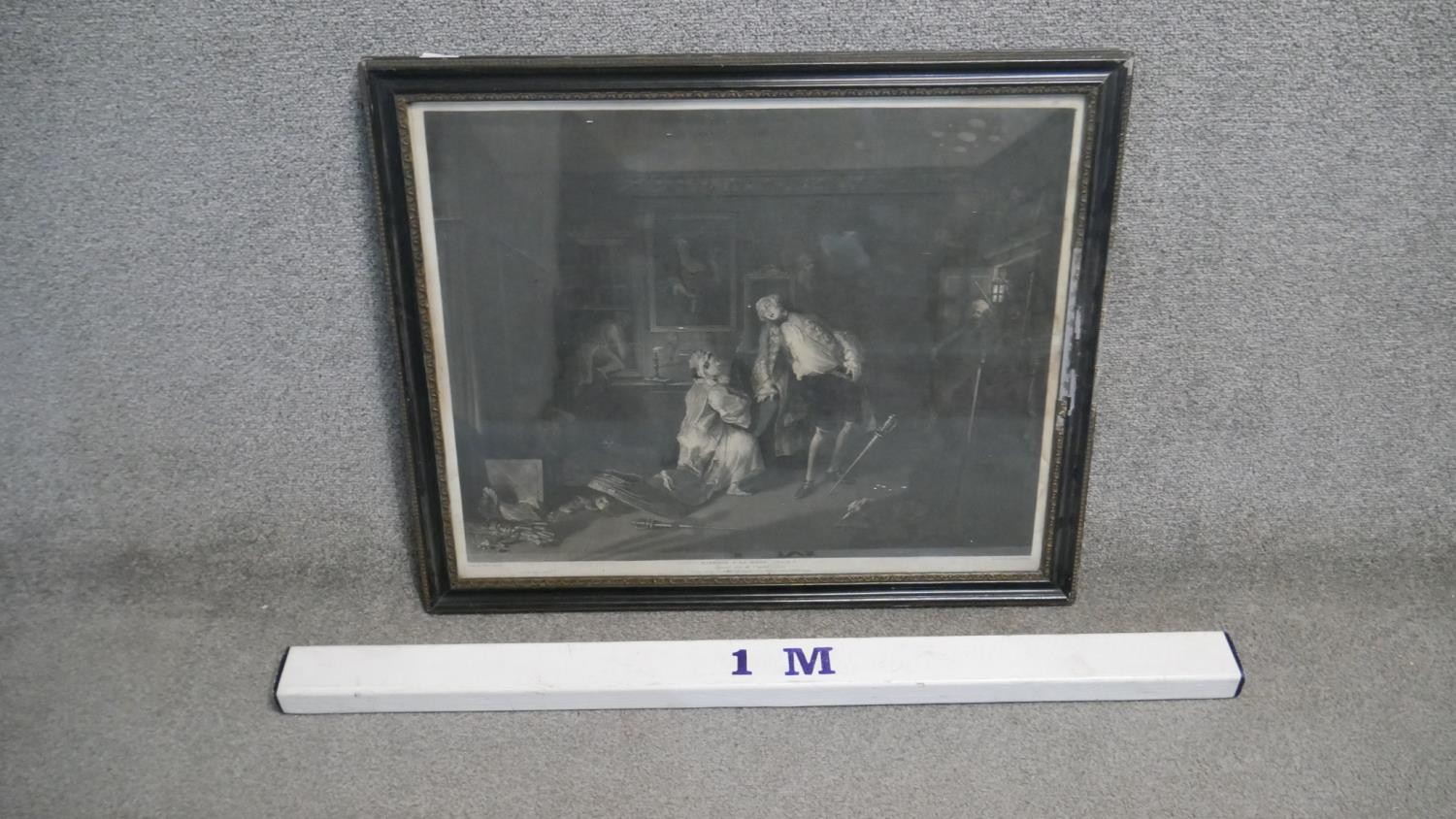 A framed and glazed 19th century engraving, 'Marriage a La Mode, Plate V' engraved by Richard - Image 2 of 6