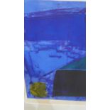 John Hoyland (1934 - 2011) A framed etching and aquatint titled 'Memphis Blue', signed by artist,